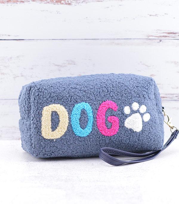 <font color=black>SALE ITEMS</font> :: HANDBAGS | TRAVEL :: Wholesale Sherpa DOG Cosmetic Pouch