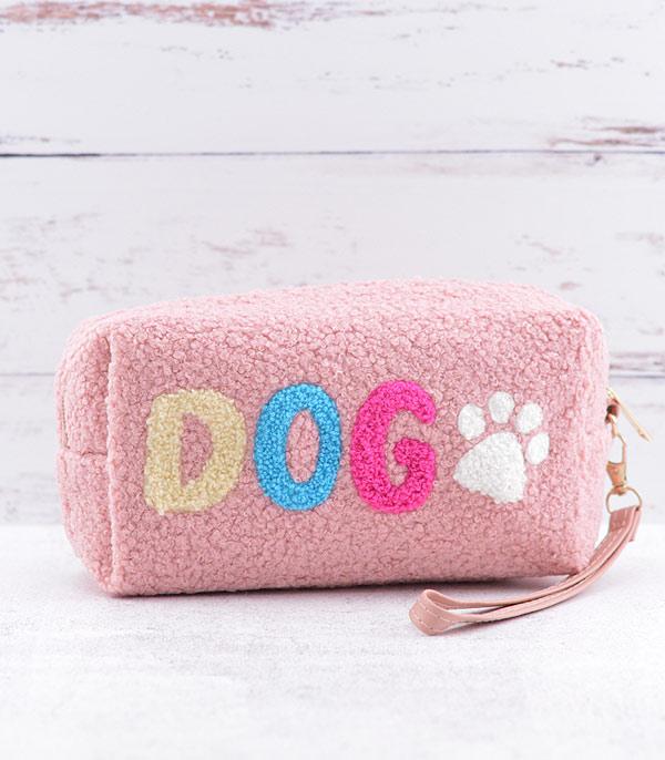 HANDBAGS :: WALLETS | SMALL ACCESSORIES :: Wholesale Sherpa DOG Cosmetic Pouch