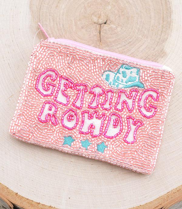 New Arrival :: Wholesale Getting Rowdy Beaded Coin Bag