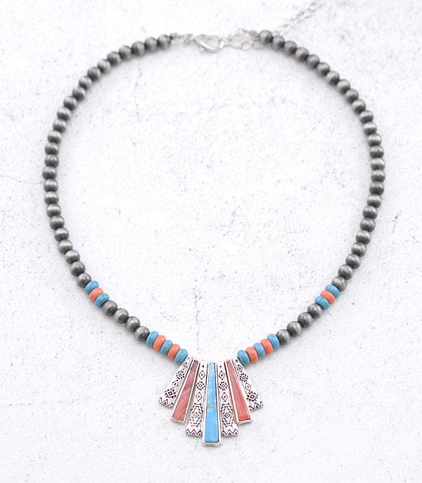 NECKLACES :: WESTERN TREND :: Wholesale Western Aztec Navajo Bead Necklace