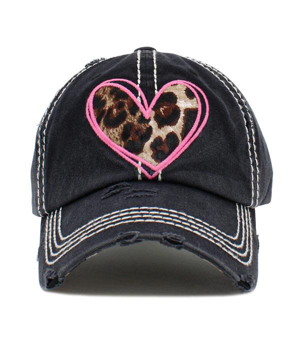 New Arrival :: Wholesale KB Ethos Leopard Heart Ballcap