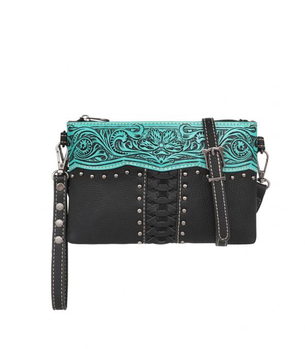 New Arrival :: Wholesale Montana West Tooled Clutch Crossbody