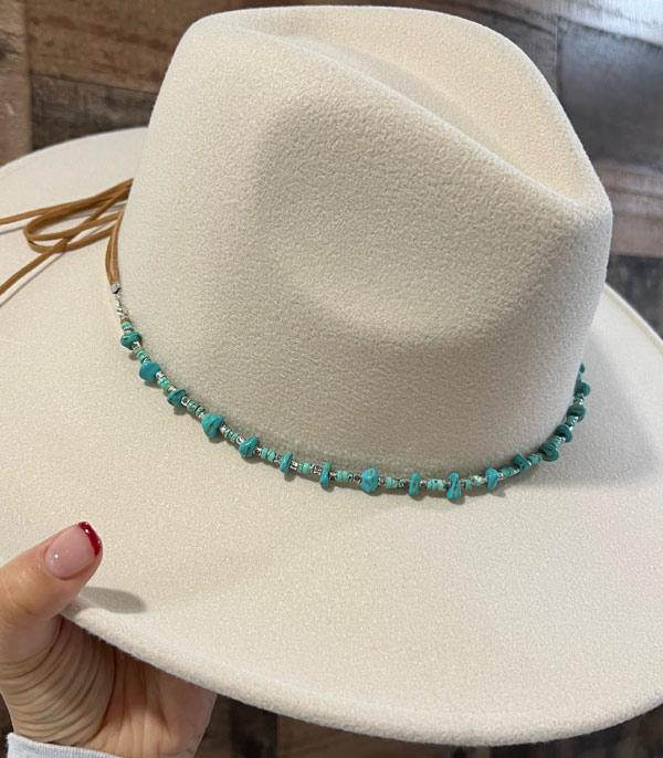 HATS I HAIR ACC :: HAIR ACC I HEADBAND :: Wholesale Tipi Western Turquoise Hat Band