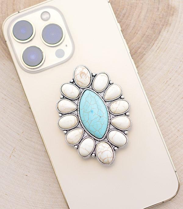 New Arrival :: Wholesale Tipi Western Turquoise Concho Phone Grip