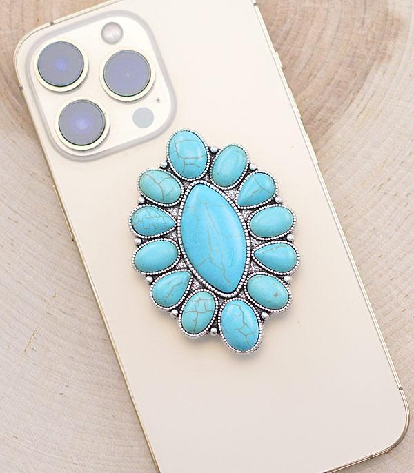 PHONE ACCESSORIES :: Wholesale Tipi Western Turquoise Concho Phone Grip