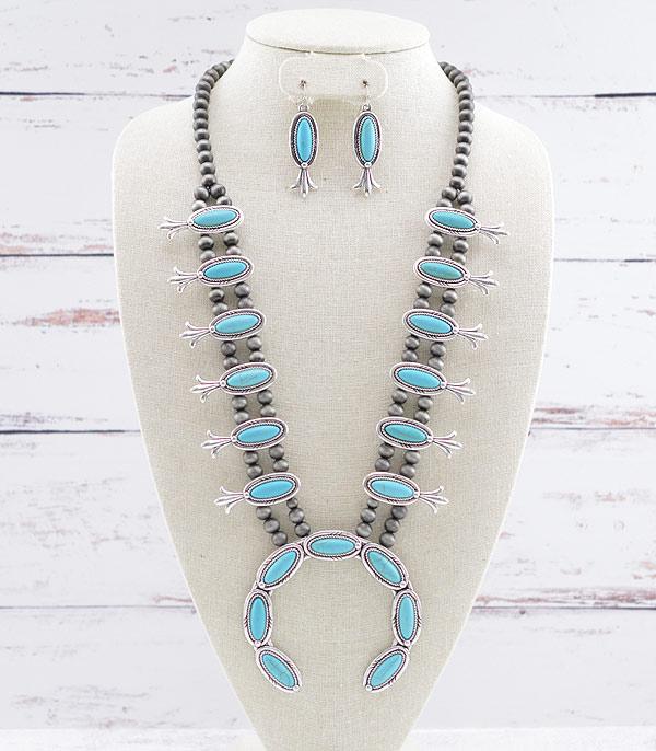 NECKLACES :: WESTERN SQUASH BLOSSOM NECKLACES :: Wholesale Tipi Western Squash Blossom Necklace Set