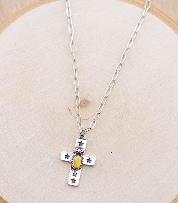 NECKLACES :: CHAIN WITH PENDANT :: Wholesale Western Cross Pendant Necklace