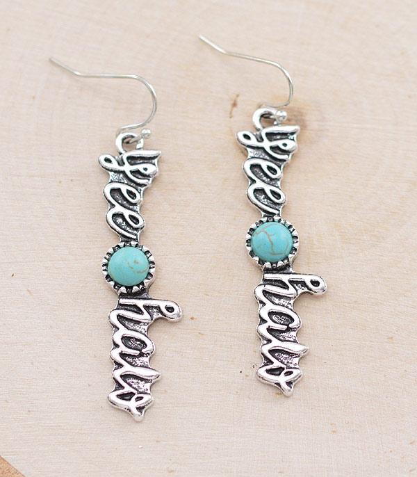 <font color=black>SALE ITEMS</font> :: JEWELRY :: Earrings :: Wholesale Tipi Yeehaw Letter Earrings