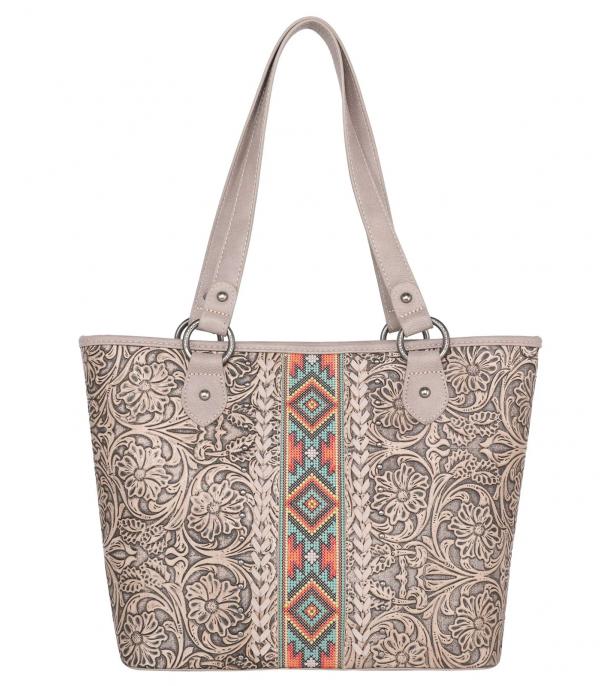 Search Result :: Wholesale Montana West Aztec Tooled Tote Bag