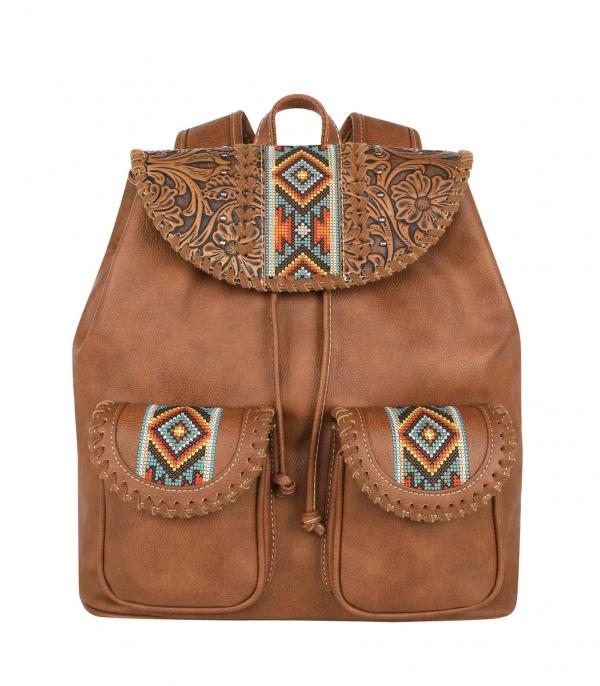 MONTANAWEST BAGS :: WESTERN PURSES :: Wholesale Montana West Tooled Aztec Backpack