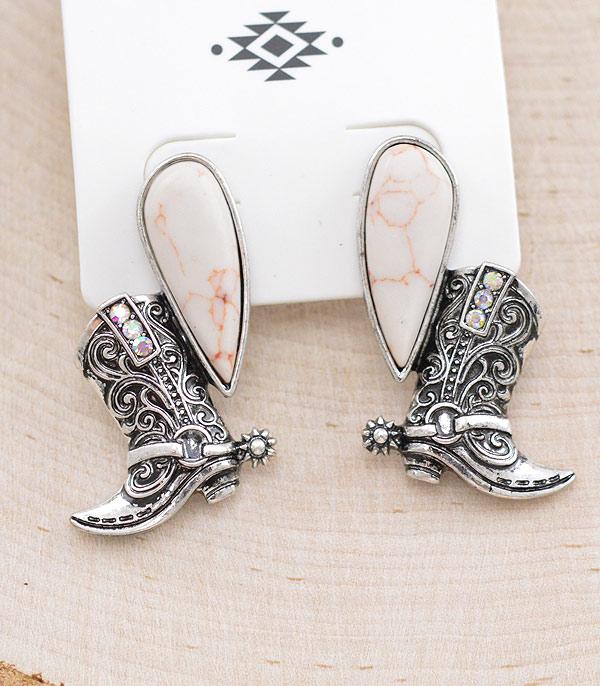 EARRINGS :: WESTERN POST EARRINGS :: Wholesale Western Cowboy Boots Earrings