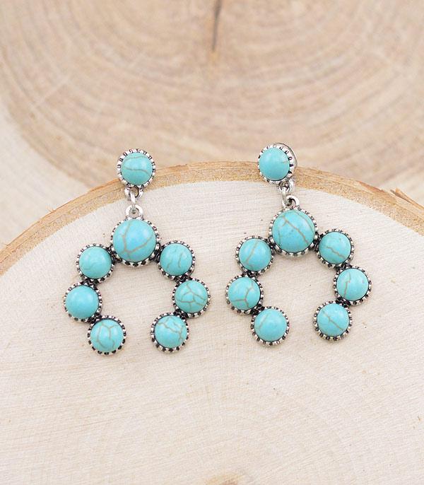 <font color=Turquoise>TURQUOISE JEWELRY</font> :: Wholesale Turquoise Squash Blossom Dangle Earrings