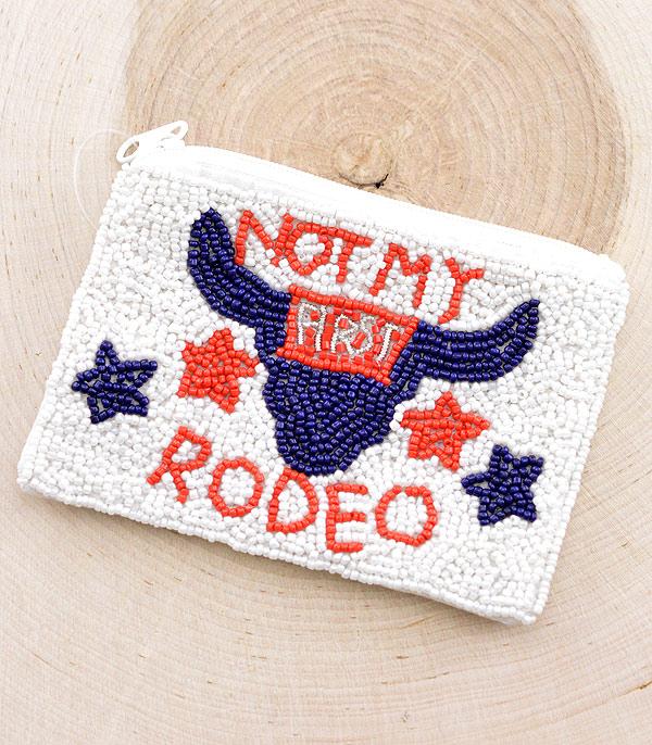HANDBAGS :: WALLETS | SMALL ACCESSORIES :: Wholesale Not My First Rodeo Coin Purse