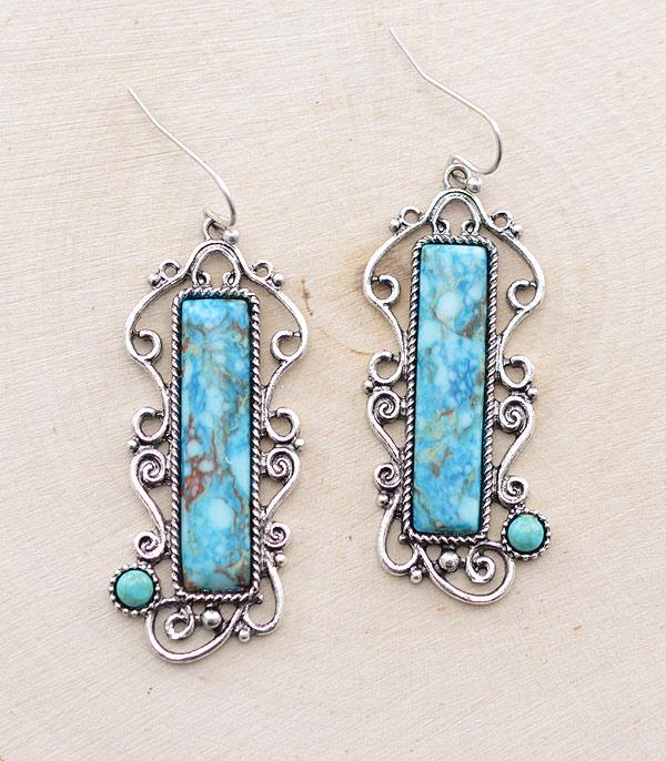 <font color=Turquoise>TURQUOISE JEWELRY</font> :: Wholesale Western Turquoise Bar Earrings