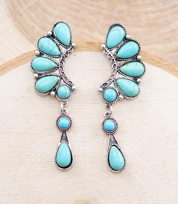 <font color=Turquoise>TURQUOISE JEWELRY</font> :: Wholesale Western Turquoise Statement Earrings