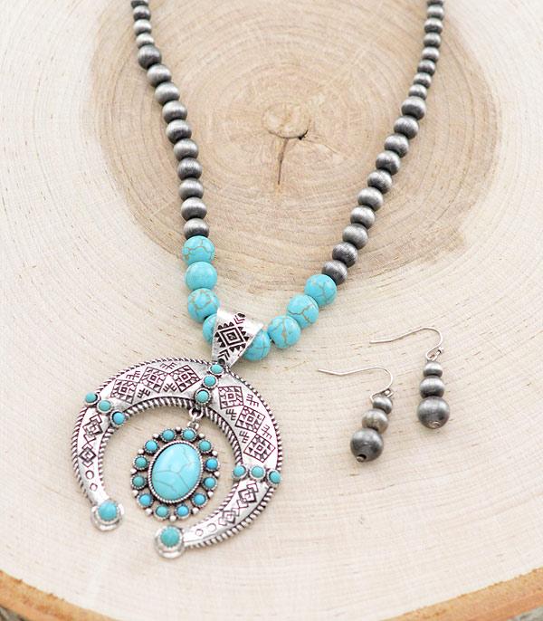 NECKLACES :: WESTERN SQUASH BLOSSOM NECKLACES :: Wholesale Aztec Squash Blossom Necklace Set