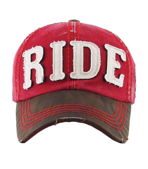HATS I HAIR ACC :: BALLCAP I VISOR :: Wholesale Ride Vintage Ballcap