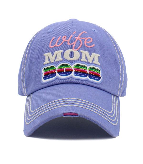 HATS I HAIR ACC :: BALLCAP I VISOR :: Wholesale Wife Mom Boss Vintage Ballcap