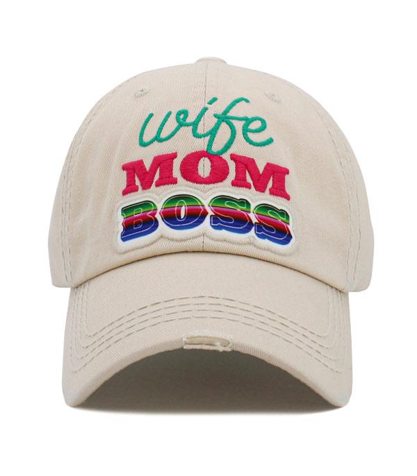 HATS I HAIR ACC :: BALLCAP I VISOR :: Wholesale Wife Mom Boss Vintage Ballcap