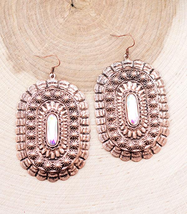 EARRINGS :: WESTERN HOOK EARRINGS :: Wholesale Western Concho Dangle Earrings