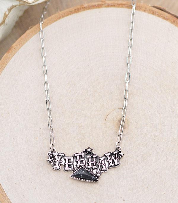 NECKLACES :: CHAIN WITH PENDANT :: Wholesale Western Style Yeehaw Letter Necklace