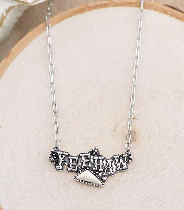 NECKLACES :: CHAIN WITH PENDANT :: Wholesale Western Yeehaw Letter Necklace