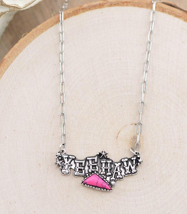 NECKLACES :: CHAIN WITH PENDANT :: Wholesale Western Yeehaw Letter Necklace