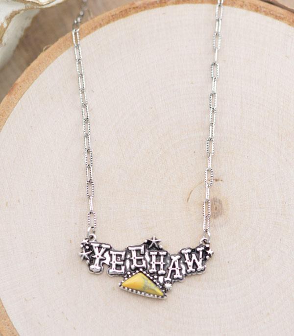 NECKLACES :: CHAIN WITH PENDANT :: Wholesale Western Yeehaw Letter Necklace
