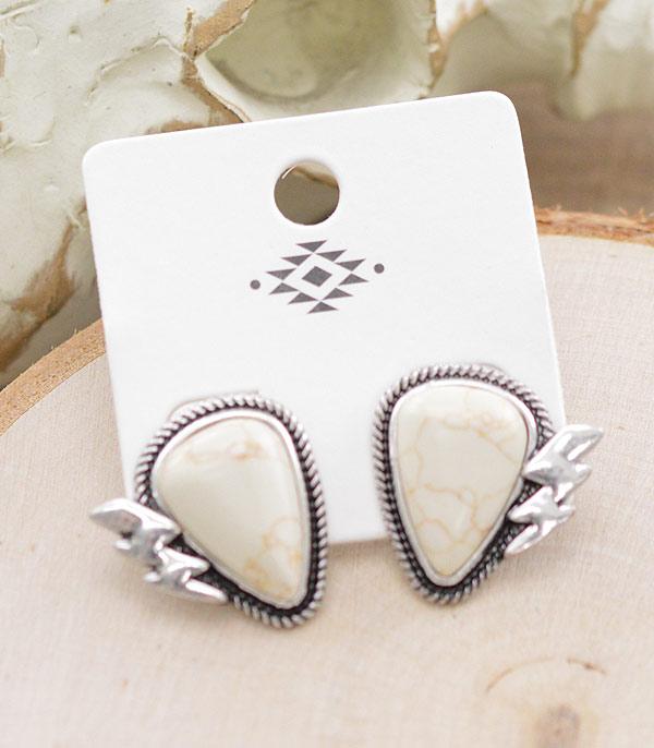 EARRINGS :: WESTERN POST EARRINGS :: Wholesale Western Lightning Bolt Post Earrings