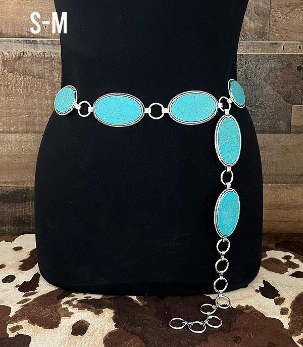 BELTS :: Wholesale Turquoise Concho Belt