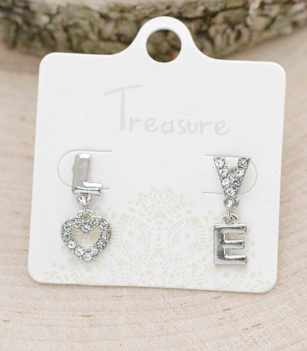<font color=black>SALE ITEMS</font> :: JEWELRY :: Earrings :: Wholesale Valentines Love Stud Earrings