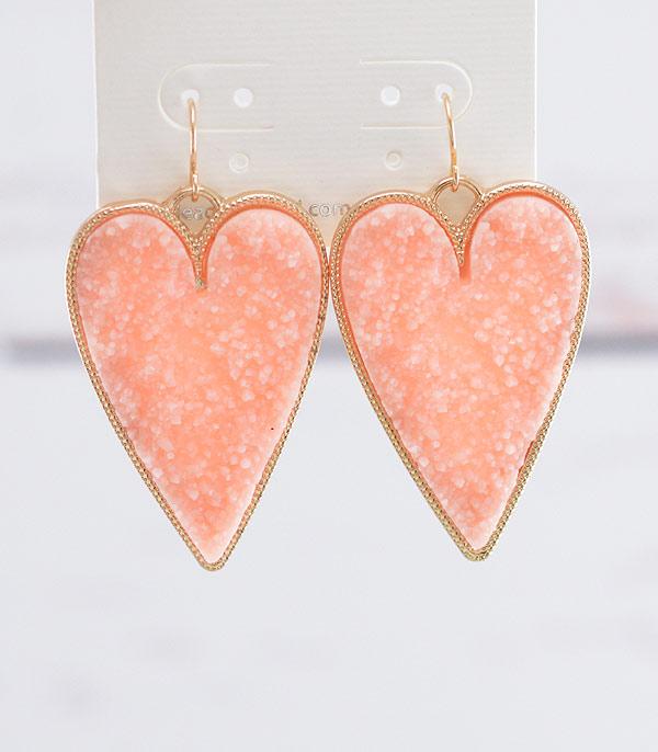 WHAT'S NEW :: Wholesale Druzy Heart Earrings