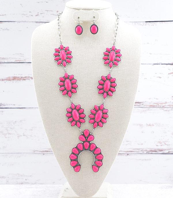 <font color=red>VALENTINE'S</font> :: Wholesale Tipi Squash Blossom Necklace Set