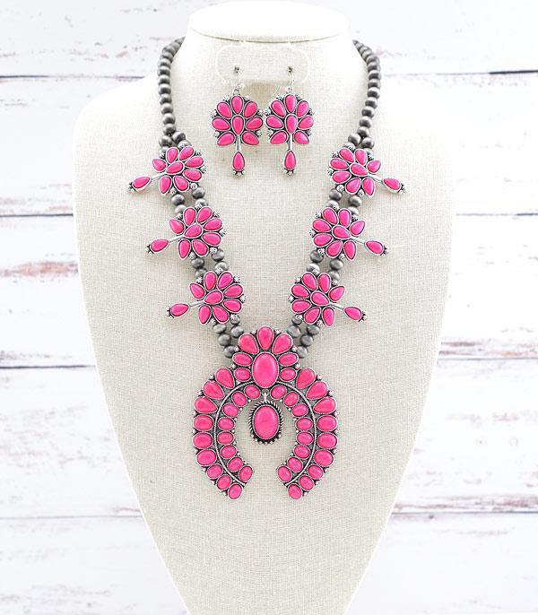 <font color=red>VALENTINE'S</font> :: Wholesale Squash Blossom Necklace Set