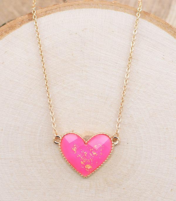 <font color=red>VALENTINE'S</font> :: Wholesale Pink Valentines Heart Necklace