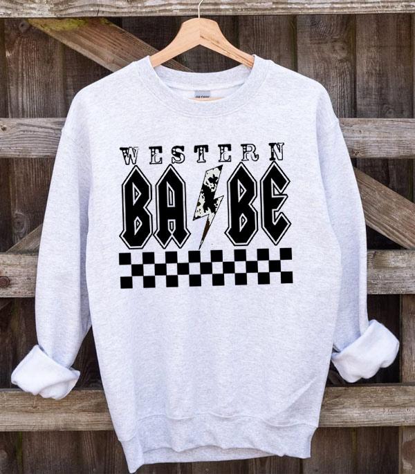 GRAPHIC TEES :: LONG SLEEVE :: Wholesale Western Babe Vintage Sweatshirt