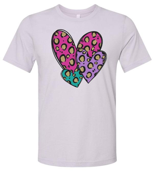 <font color=red>VALENTINE'S</font> :: Wholesale Valentines Leopard Heart Tshirt