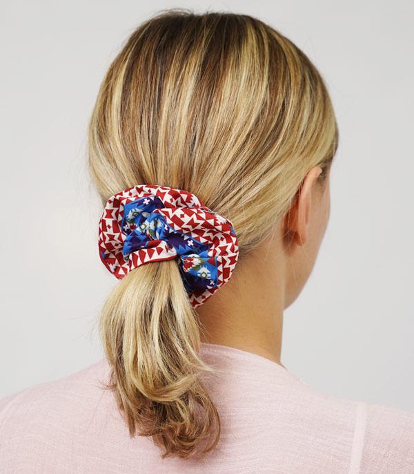 HATS I HAIR ACC :: HAIR ACCESSORIES :: Wholesale Aztec Print Hair Scrunchie