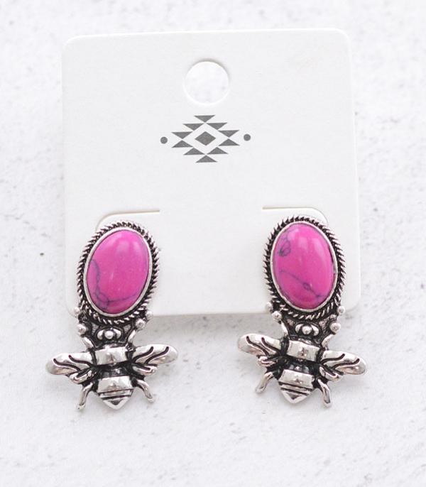 EARRINGS :: WESTERN POST EARRINGS :: Wholesale Western Bee Stud Earrings