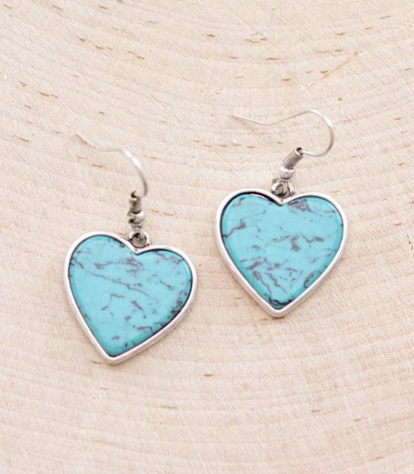 <font color=Turquoise>TURQUOISE JEWELRY</font> :: Wholesale Western Turquoise Heart Earrings