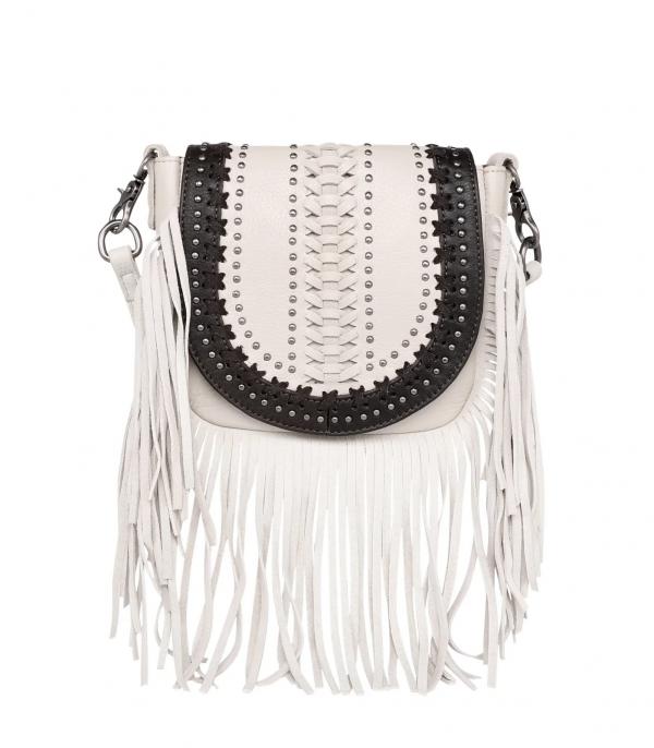 MONTANAWEST BAGS :: CROSSBODY BAGS :: Wholesale Western Leather Fringed Crossbody Bag