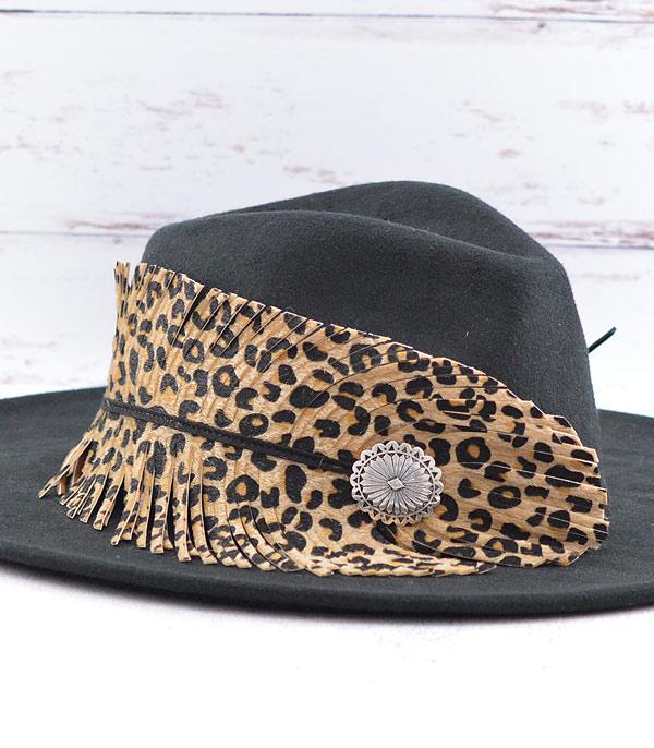 HATS I HAIR ACC :: HAT ACCESSORIES :: Wholesale Tipi Leopard Print Hat Band