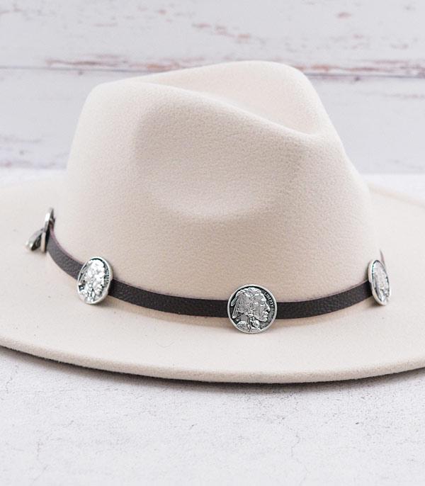 HATS I HAIR ACC :: HAT ACCESSORIES :: Wholesale Tipi Western Coin Hat Band
