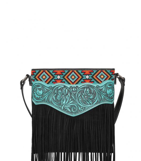New Arrival :: Wholesale Montana West Aztec Fringe Crossbody Bag