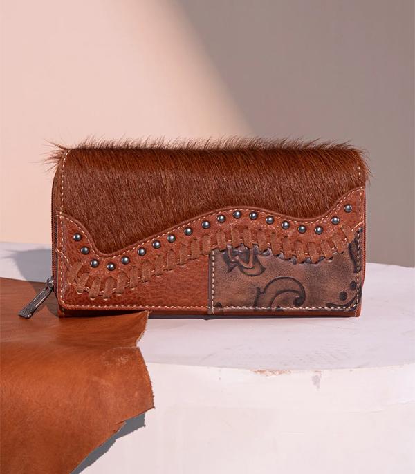 MONTANAWEST BAGS :: WALLETS I SMALL ACCESSORIES :: Wholesale Trinity Ranch Cowhide Wallet