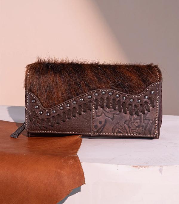 MONTANAWEST BAGS :: WALLETS I SMALL ACCESSORIES :: Wholesale Trinity Ranch Cowhide Wallet
