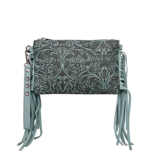 <font color=green>SPRING</font> :: Wholesale Montana West Tooled Fringe Crossbody Bag