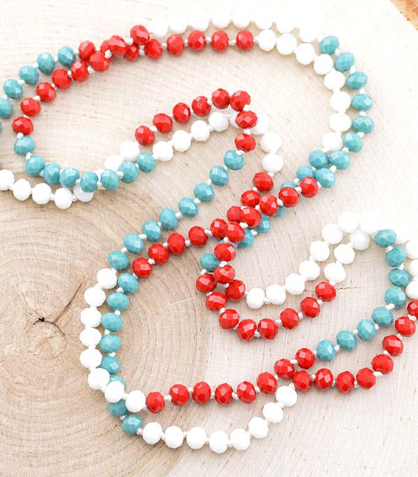 NECKLACES :: WESTERN LONG NECKLACES :: Wholesale 60" Glass Beads Long Necklace