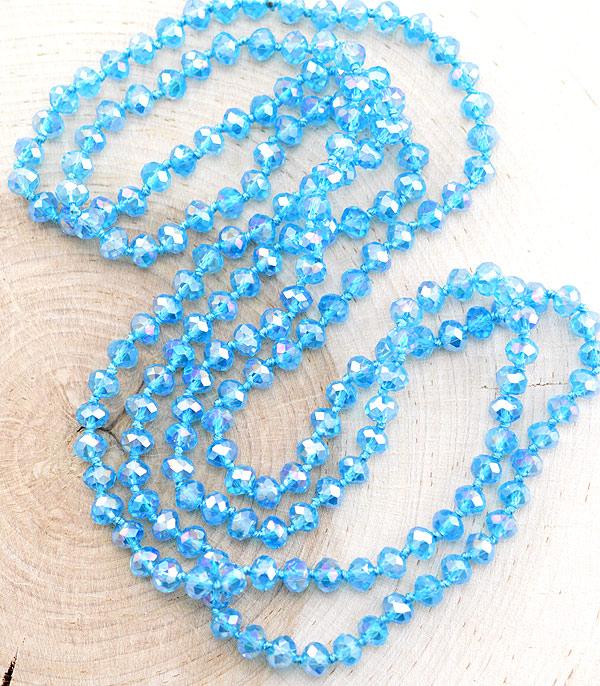 NECKLACES :: WESTERN LONG NECKLACES :: Wholesale 60" Glass Beads Long Necklace