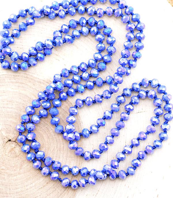 NECKLACES :: WESTERN LONG NECKLACES :: Wholesale 60" Glass Beads Long Necklace